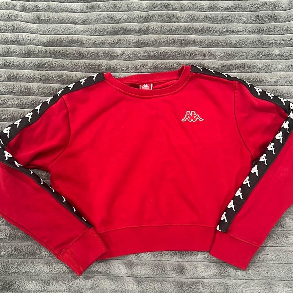 Cropped Red Kappa Sweater